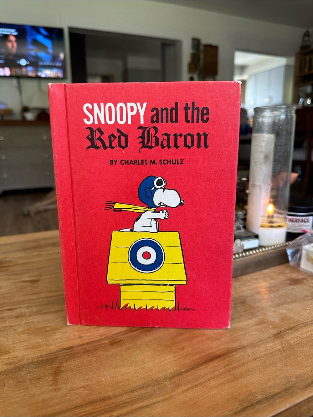 Snoopy and the Red Baron Hardcover Book - Red 1966 Vintage book